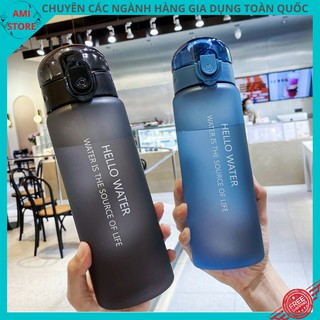 Bình nước thể thao cao cấp Hello Water 780ML đựng nước đi tập gym/ thể thao ngoài trời/ đi học làm việc