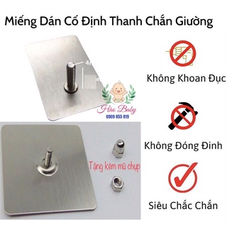 Miếng dán thanh chắn giường inox, miếng dán không cần khoan đục, chịu lực chắc chắn,gắn treo các vật dụng