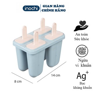 Khuôn làm kem kari inochi nhựa kem que cho bé, dễ dàng tách kem ra khỏi vỉ