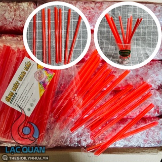ống hút màu đỏ cao cấp phi 6, phi 8, phi 12 tùy chọn, ống hút cà phê, sinh tố, trà sữa trân châu