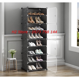 - TỦ NHỰA LẮP GHÉP ĐỂ GIÀY DÉP 8 Ô  GHÉP 1x8 ĐA NĂNG, THÔNG MINH.
