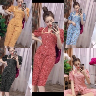 Đồ Bộ Lửng Tay Phồng Dễ Thương