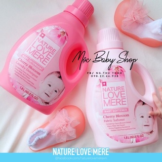 NƯỚC GIẶT/XẢ QUẦN ÁO CHO BÉ NATURE LOVE MERE HƯƠNG HOA ANH ĐÀO 1800ml/1300ml