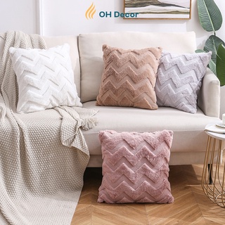 Gối tựa lưng gối sofa nhung lông mềm mịn cao cấp gối vuông trang trí sofa hiện đại sang trọng OH Decor