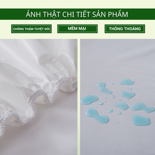 Ga Chống Thấm HOMIES Bedding & Décor Hàng Một Màu Chống Thấm Nước Tuyệt Đối - Đủ Kích Thước cho đệm 20cm - Ảnh 2