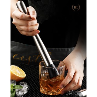 CHÀY DẦM  CHÀY PHA CHẾ  DỤNG CỤ DẦM INOX BARTENDER  CHÀY INOX ĐẦU CAO SU CHO PHA CHẾ