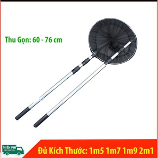 Vợt Cá Gấp Gọn Đại Lý Đồ Câu Cá Vành Tròn nhôm 1m5 - 2m1