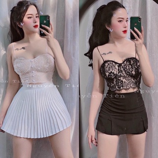 Áo 2 dây ren phối nút sexy quyến rũ