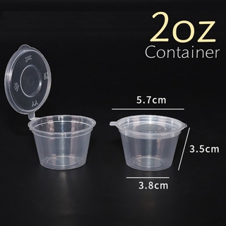 Hộp Đựng Nước Sốt Chất Liệu Nhựa Pp Màu Trong Suốt Dung Tích 2oz