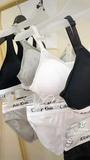 BỘ ĐỒ LÓT Calvin Klein CK cotton cao cấp có mút đệm, miếng lót độn ngực chất su dày nâng ngực - Ảnh 2