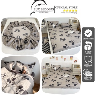 Ga trải giường m6/m8 Cotton poly, Ra giường bo chun sẵn 3D  - Luxbedding Decor