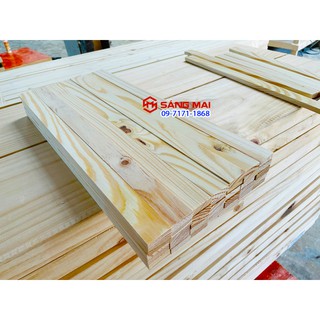 Thanh gỗ thông dày 1cm x 3cm x dài 50cm + láng mịn 4 mặt
