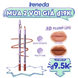 Chì kẻ môi Ireneda 3D màu nhung lì sắc tố cao chống nước lâu trôi có đồ gọt