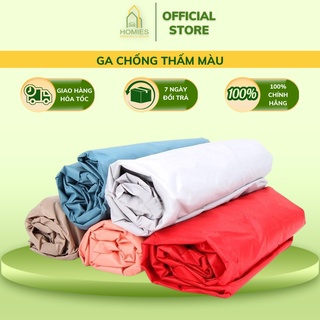 Ga Chống Thấm HOMIES Bedding & Décor Hàng Một Màu Chống Thấm Nước Tuyệt Đối - Đủ Kích Thước cho đệm 20cm