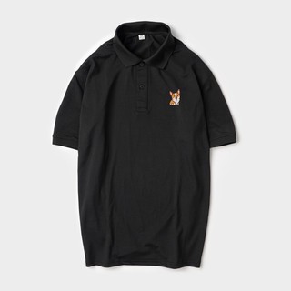 Áo polo thời trang nam nữ hoạ tiết Corgi