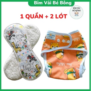 Bộ Bỉm Vải, Tã Vải Babu Nature Nature Chống Hăm, Chống Tràn Cho Bé, Giặt Được Và Tái Sử Dụng, SIZE M,L