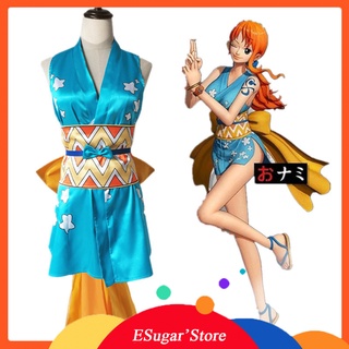 Bộ Tóc Giả kimono Hóa Trang Nhân Vật nami wano Trong one piece