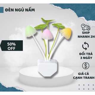 Đèn ngủ cảm ứng hình nấm avatar đèn tự sáng khi tối thiết kế đẹp tự nhiên