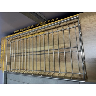 Giá bát inox không gỉ, giá úp bát, giá úp cốc, giá đĩa inox sáng bóng loại 4 thành - Ảnh 2