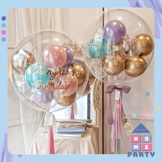 Bong Bóng Bobo Trong Suốt Trang Trí Sinh Nhật Bóng Jumbo Tiệc Party - Vỏ Bóng Lồng Kim Tuyến - Lồng Bóng Nhiều Màu