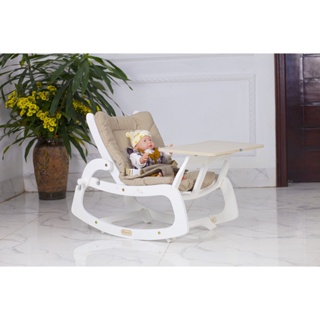 Ghế bập bênh Manky 2026 đa năng cho trẻ sơ sinh đến 6 tuổi, tặng kèm kệ treo đồ chơi xinh xắn