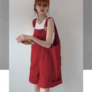 Bộ Áo Thun cotton Dáng Rộng + Quần Yếm Ngắn Thời Trang Hè 2026 Phong Cách Hàn Quốc Cho Nữ