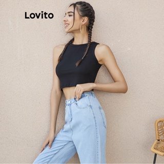 Áo tanktop không tay Lovito L02146 thiết kế hợp thời trang