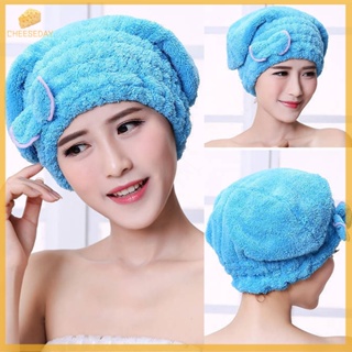 Phô Mai Ngày Nhà Máy Mũ Tắm Trùm Đầu Bằng Sợi Micro Nhanh Khô Đính Nơ Tiện Dụng Cho Nữ Mới