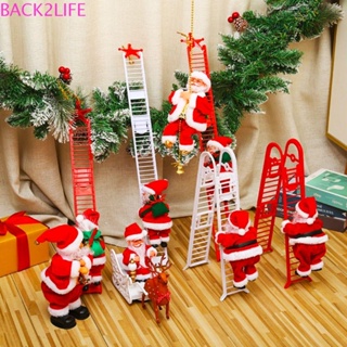 Back2life Ông Già Noel Leo Thang Điện Tử Có Đèn Dùng Trang Trí Giáng Sinh