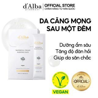 Mặt nạ ngủ cấp nước sáng da hộp 12 gói Waterfull Vegan Sleeping Pack