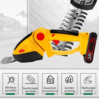 Máy cắt cỏ không dây tỉa cây bụi có thể sạc lại Tông đơ cầm tay chạy điện 110240V - Ảnh 2