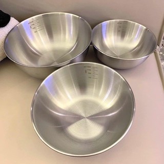 Combo 3 Thau Trộn InoxSet 3 Tô Inox To Trộn Slad, Ướp Thịt, Trộn Bột Làm Bánh...