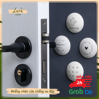 Miếng Chặn Cửa Nhựa Silicon Trắng - Đen Chống Xước Tường  Chống Va Đập Cửa