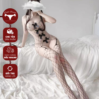 Đồ ngủ lưới liền thân bodystocking sexy DK49 2 dây hở đủng xuyên thấu gợi cảm quyến rũ