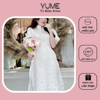 Sét Áo Dài Gấm Tay Phồng Cực Xinh - YUME Y0652