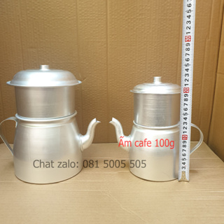 Phin nhôm ủ caphe 100g - 200g có ấm với vòi rót tiện dụng - 3 PHIN CAFE NHỎ - Ảnh 2