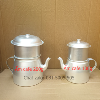 Phin nhôm ủ caphe 100g - 200g có ấm với vòi rót tiện dụng - 3 PHIN CAFE NHỎ