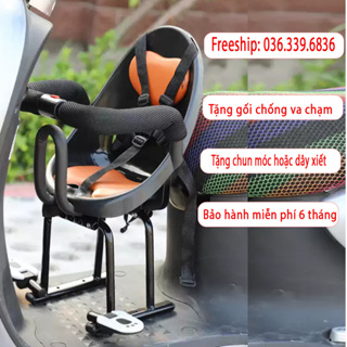 Ghế ngồi xe máy cho bé, Ghế xe máy cho bé ngồi trước  sau yên xe điện, xe số, đi an toàn có thể để xe Airblade, Nouvo