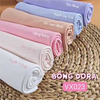 Vải Thun cotton Bông Dora co giãn 2 chiều may đồ cho bé an toàn thoáng mát