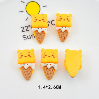 Charm gia đình gấu pooh trang trí kẹp tóc, dán bình nước, vỏ ốp điện thoại