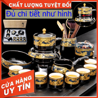 Bộ Ấm Chén Cối Xay Gốm Sứ Tử Sa Cao Cấp