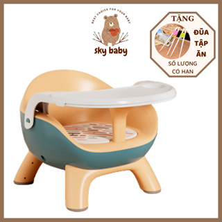 Ghế ăn dặm cho bé Eggies dáng trứng nhỏ gọn bàn ăn tháo rời đa năng 2 trong 1 TẶNG CHẬU RỬA MẶT