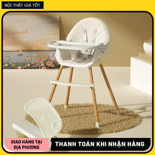 Ghế Ăn Dặm Cho Bé Ghế Tập Ăn Cho Bé 4 Chân Vững Chắc Có Đệm Ngồi Êm Ái Dây Cài An Toàn Khay Đựng Có Nấc Điều Chỉnh