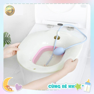 Chậu Xông Vùng Kín Gấp Gọn Phụ Nữ Sau Sinh kèm Vòi xịt, Chậu Xông Phụ Khoa Thảo Dược