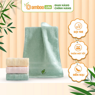 Khăn mặt sợi tre Bamboo Life BL041 họa tiết trái cây mềm mại, thấm hút, an toàn khi sử dụng, thân thiện với môi trường