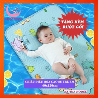 Chiếu điều hòa cho bé cao su non 5D, 60x120cm, chiếu mềm giúp bé nằm mát lưng, ngủ ngon và sâu hơn