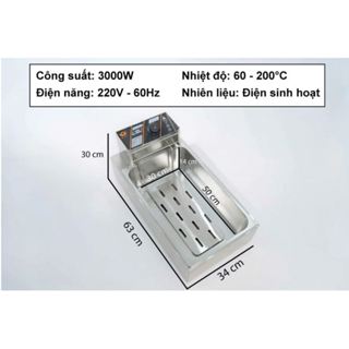 Bếp Chiên Nhúng 12L, Bếp Chiên 3000W Chính Hãng Sunny bảo hành 12 tháng