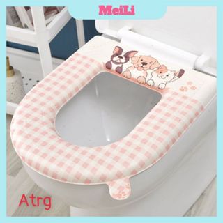 Đệm Lót Bồn Cầu Hoạt Hình - Lót Bệ Ngồi toilet Bốn Mùa Làm Bằng Chất Liệu Dày Dặn Chống Thấm Nước Có Tay Cầm