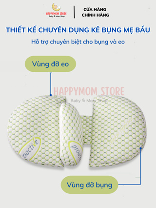 Gối bầu cánh tiên cao cấp Happymom giảm tối đa đau lưng, tặng kèm gối phụ, hỗ trợ mẹ bầu ngủ ngon giấc