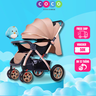 Xe đẩy em bé sơ sinh 2 chiều gấp gọn COCOBEE cao cấp đa tính năng cho bé - Bảo hành 3 năm